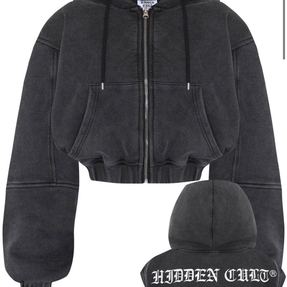 Hidden Cult Cropped Hoodie